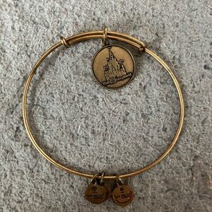 Disney Parks Alex & Ani Magic Kingdom Cinderella's Castle Gold Bracelet Original